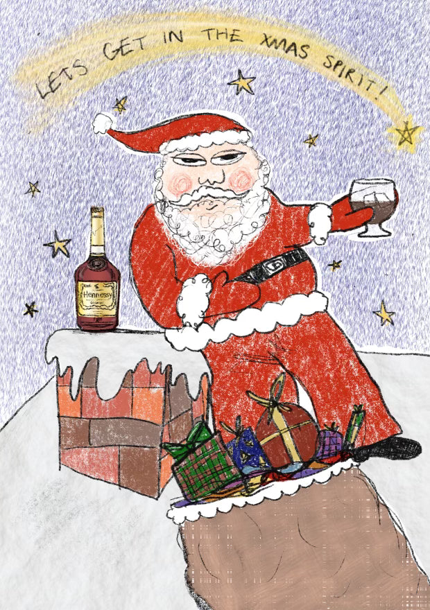 Christmas spirit greeting card