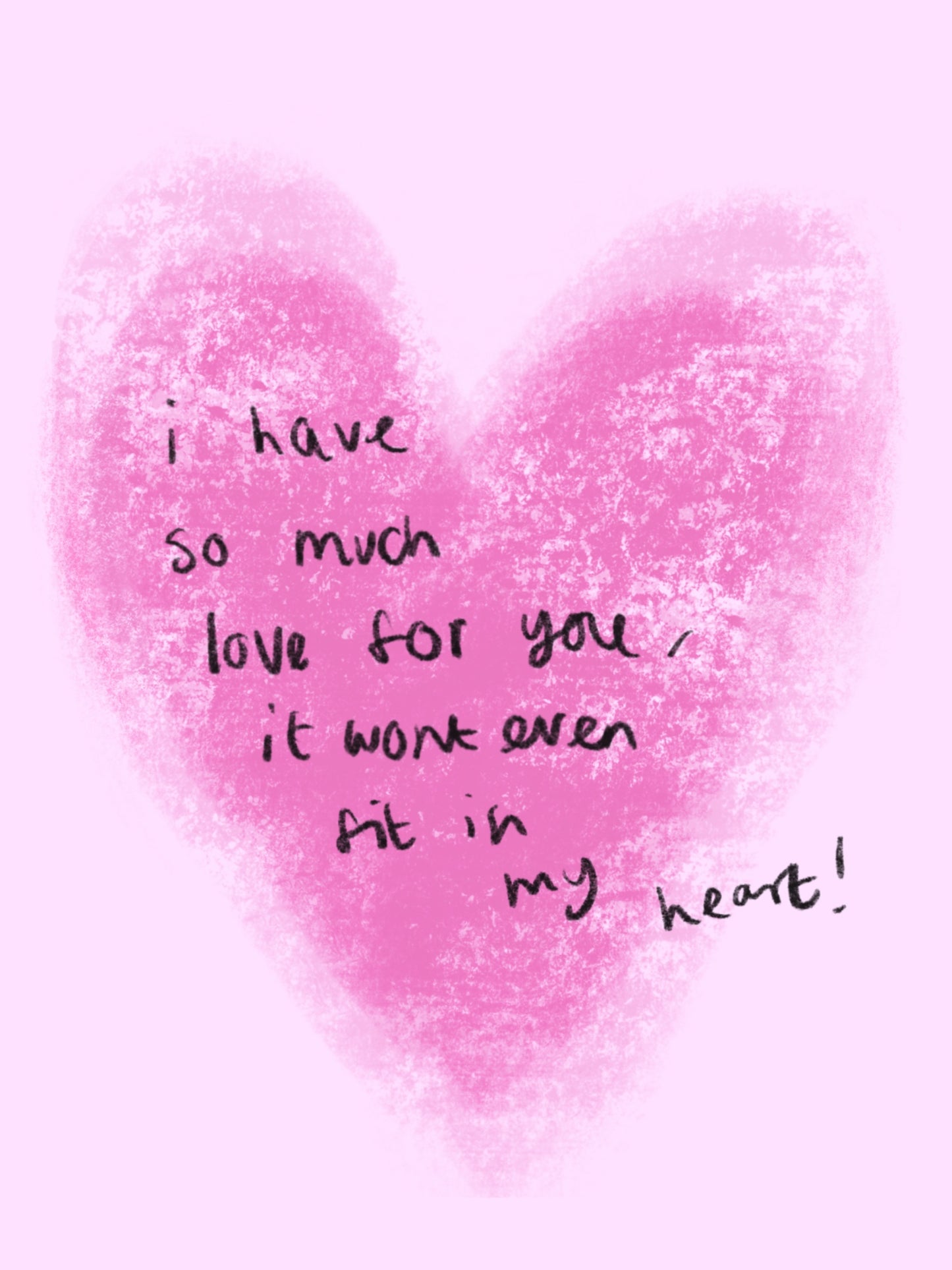 Too much love greeting card