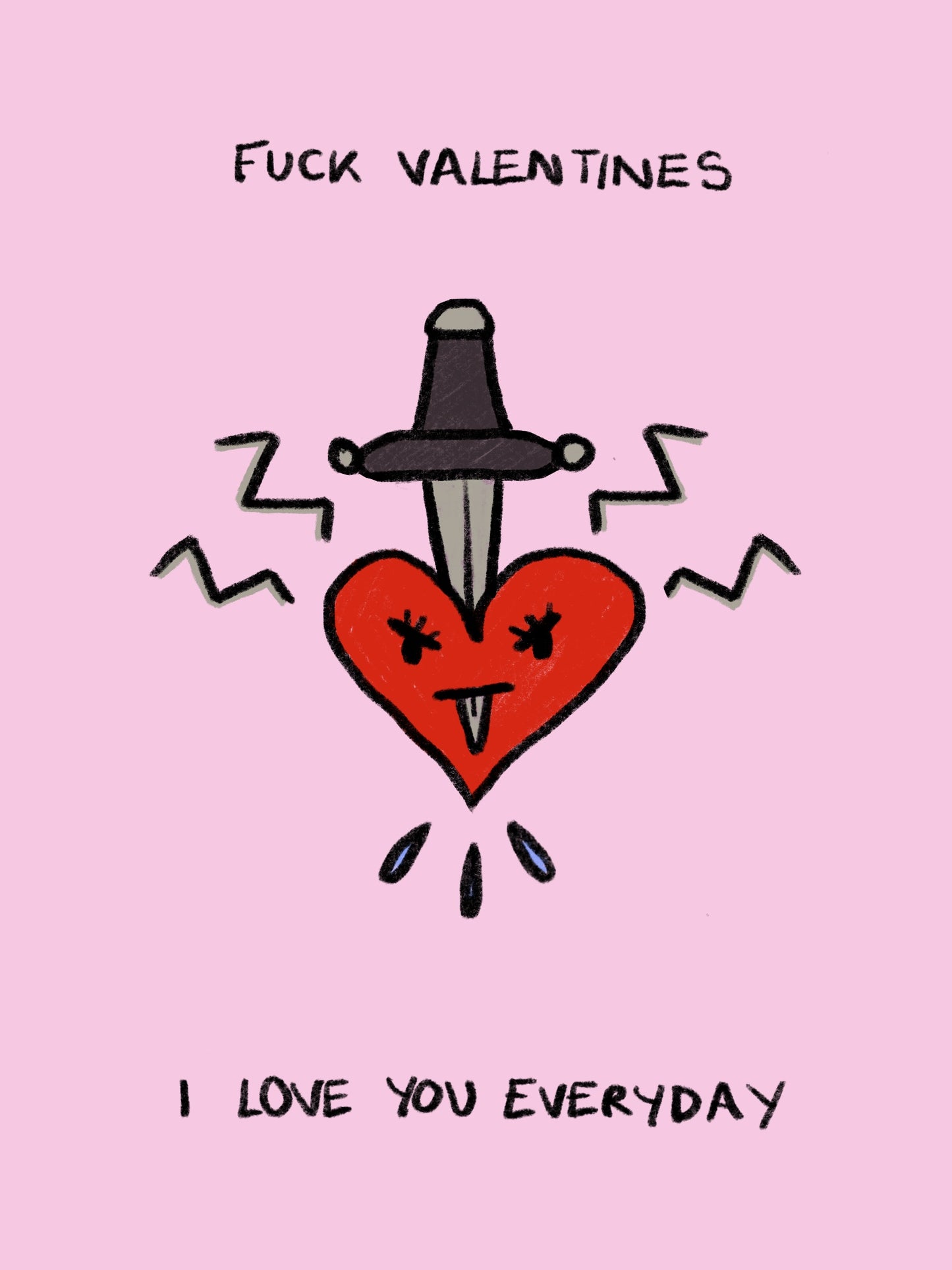 Fuck Valentines greeting card