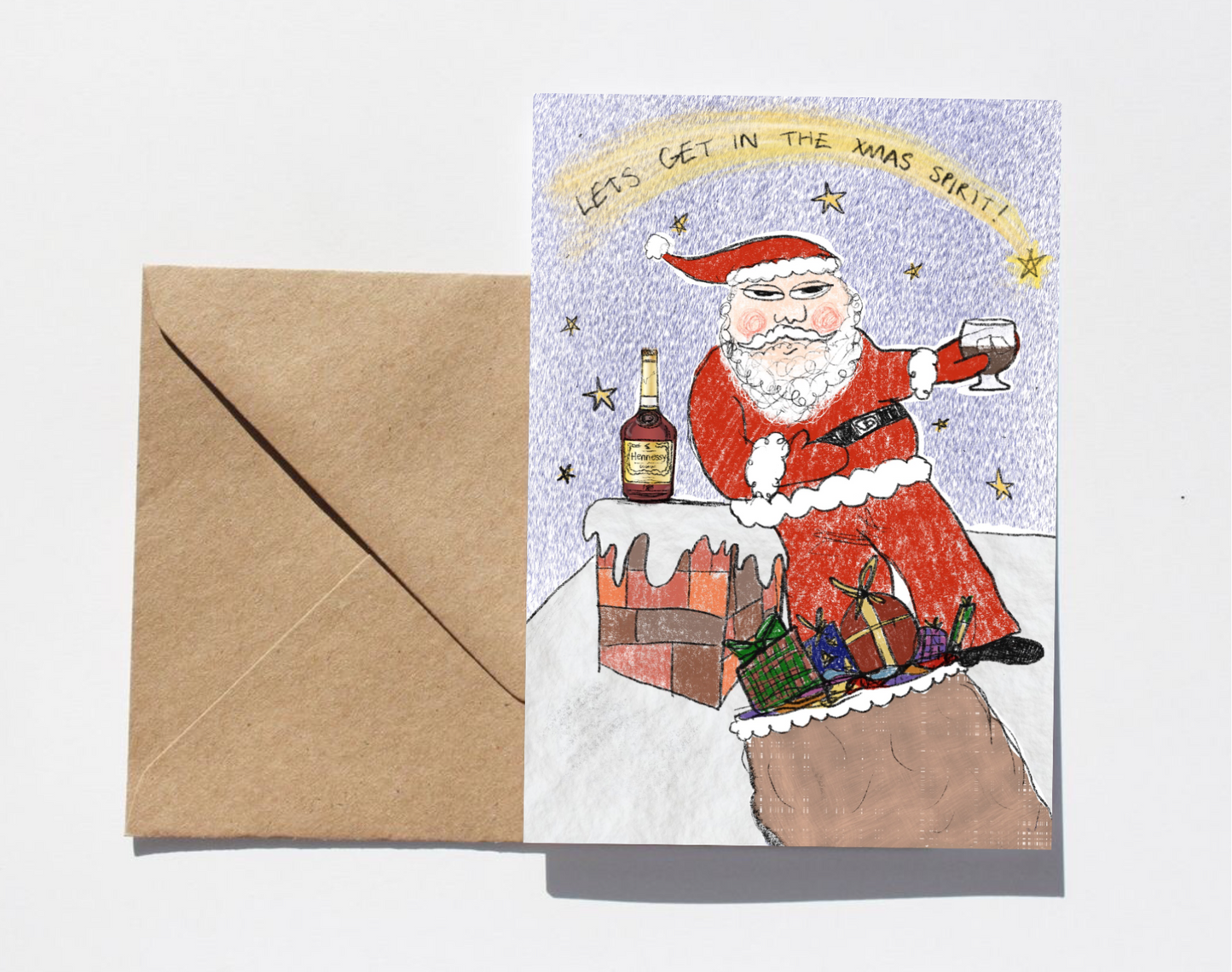 Christmas spirit greetings card