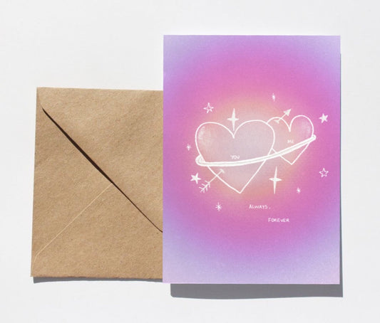 'You & Me' greetings card