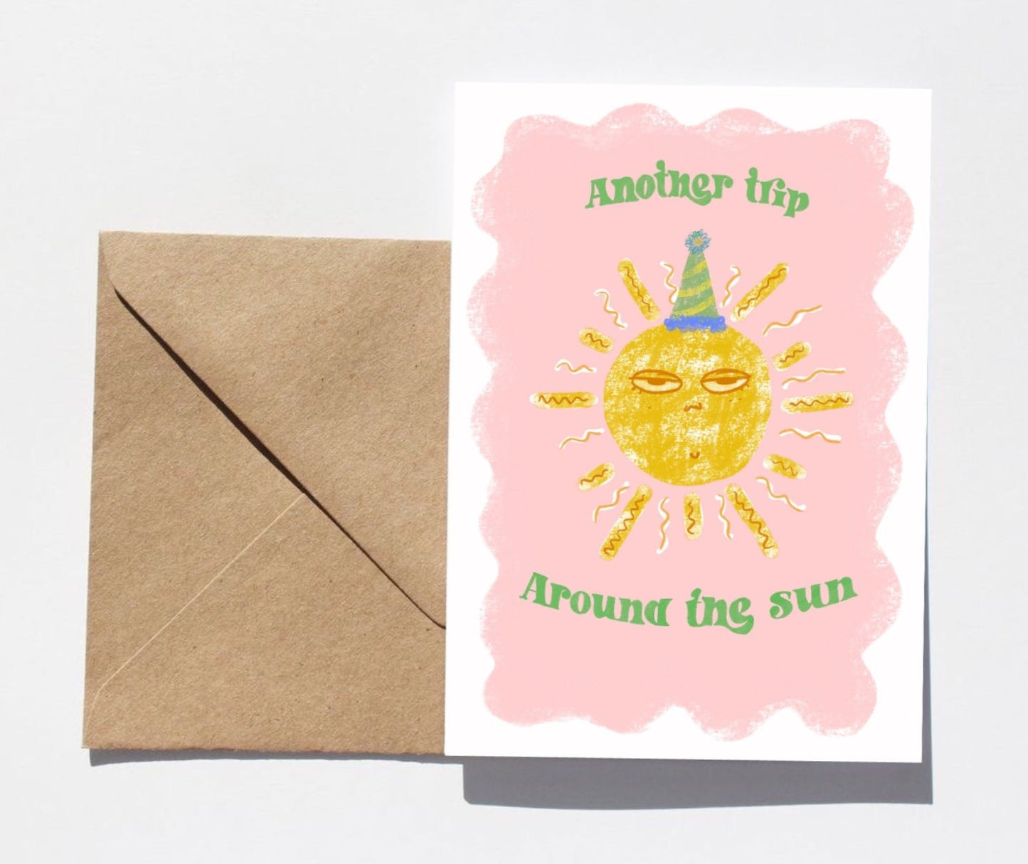 'Another trip around the sun' birthday card