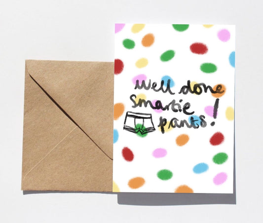 Smartie pants greetings card