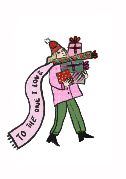 To the one i love Christmas greeting card