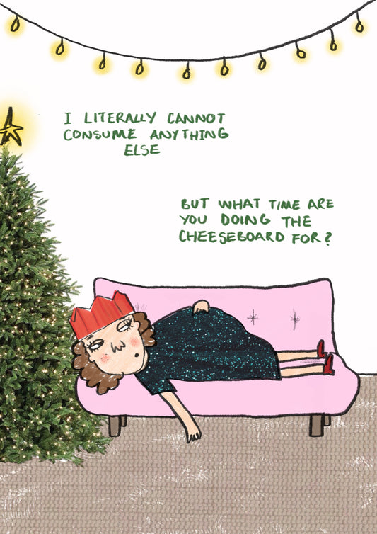 Cheeseboard Christmas greeting card