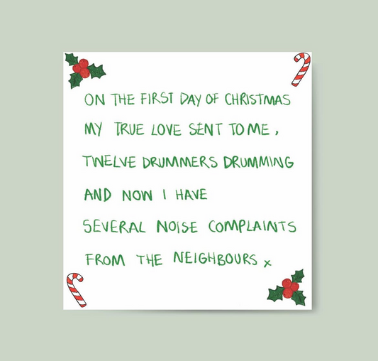 12 days of Christmas greeting card